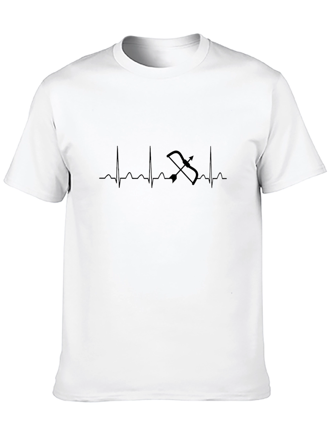 Archery Heartbeat T-Shirt - Black Unique Design