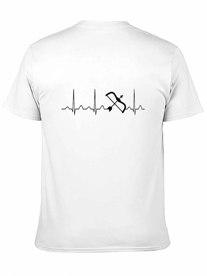 Archery Heartbeat T-Shirt - Black Unique Design