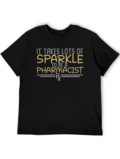 Sparkle Pharmacist T-Shirt - Black Cotton Tee