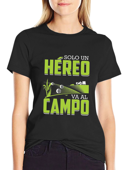 Farming Hero Graphic Tee - Black Cotton T-Shirt
