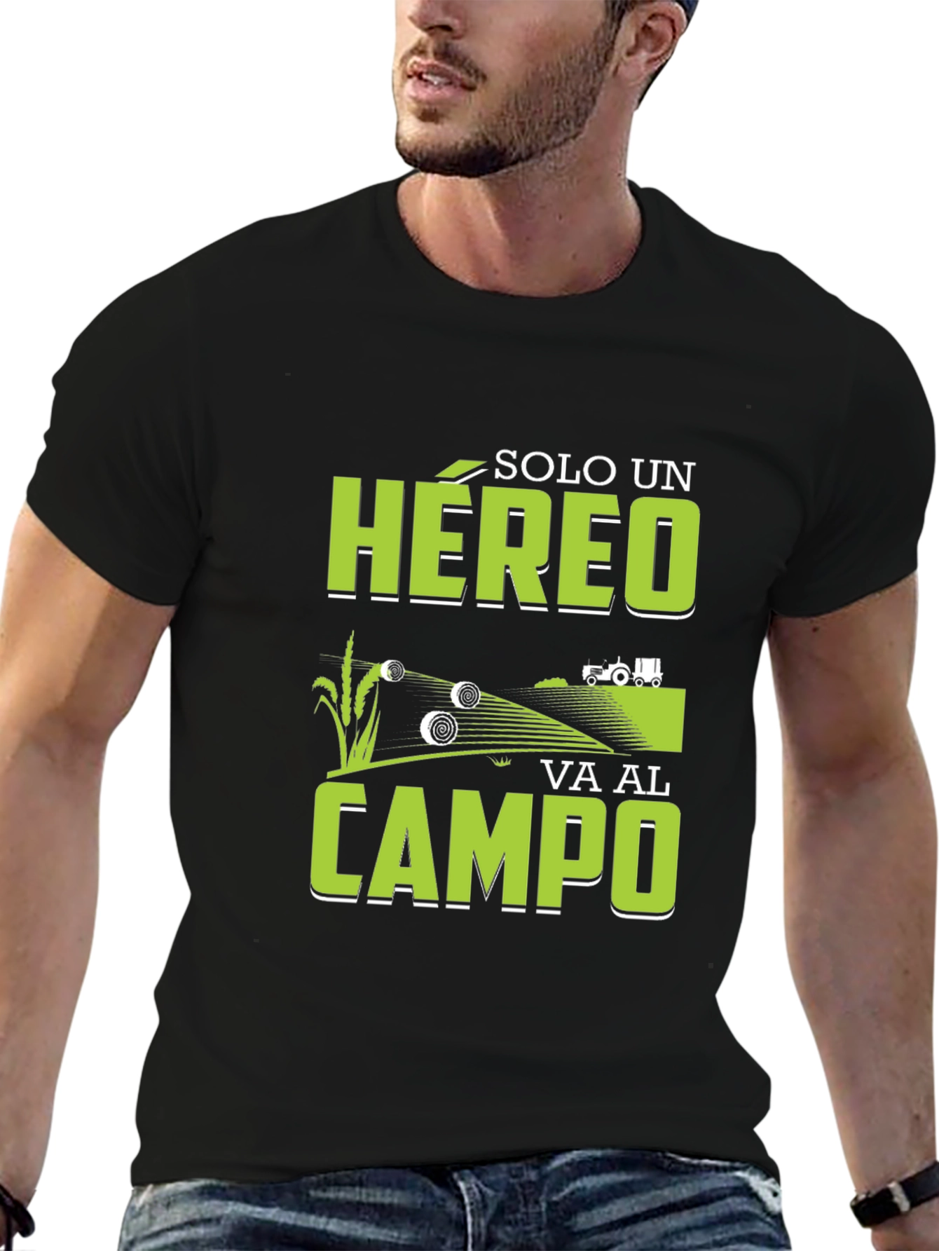 Farming Hero Graphic Tee - Black Cotton T-Shirt