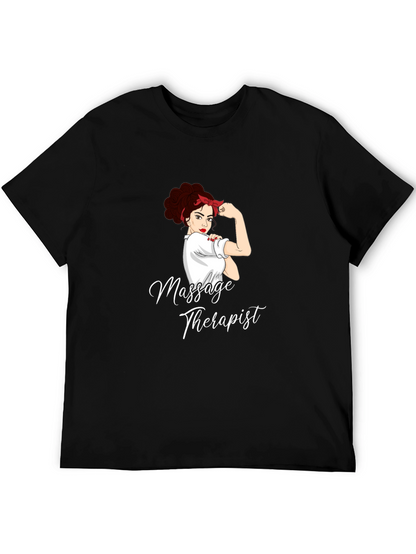 Massage Therapist Black Graphic T-Shirt