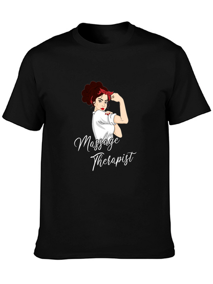 Massage Therapist Black Graphic T-Shirt