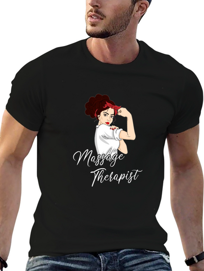 Massage Therapist Black Graphic T-Shirt