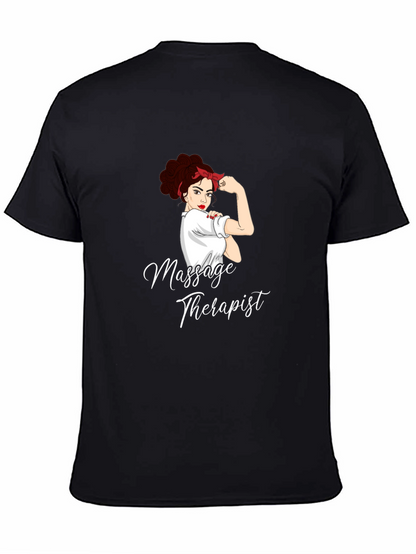 Massage Therapist Black Graphic T-Shirt