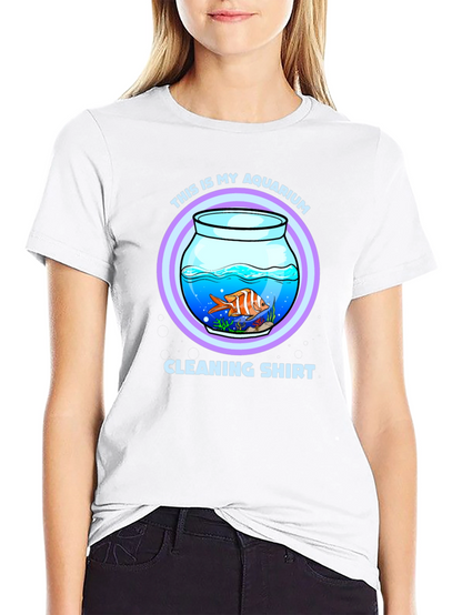 Aquarium Cleaning T-Shirt - Novelty Fish Keeper Tee