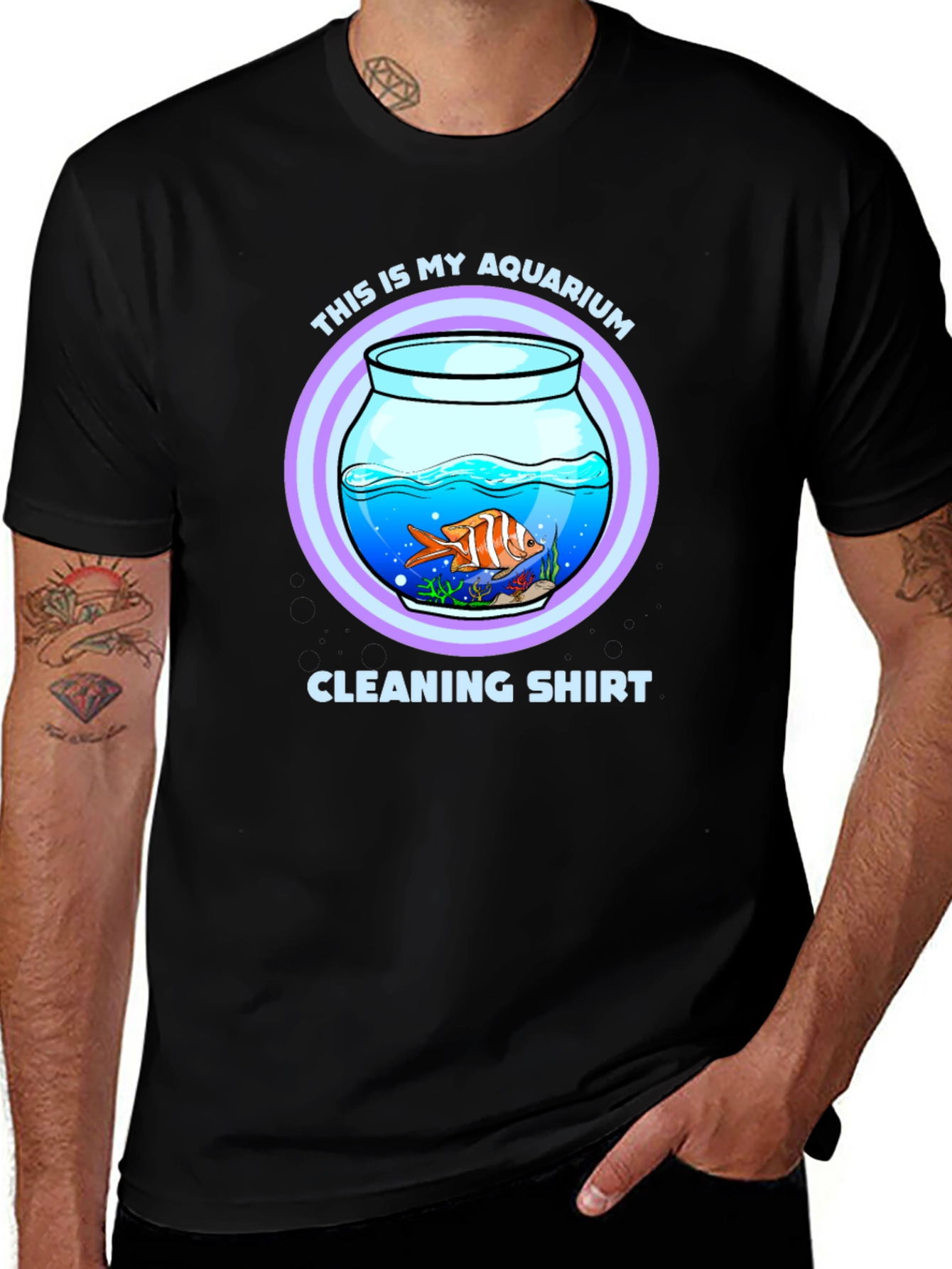 Aquarium Cleaning T-Shirt - Novelty Fish Keeper Tee