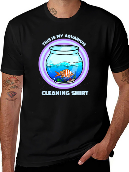 Aquarium Cleaning T-Shirt - Novelty Fish Keeper Tee