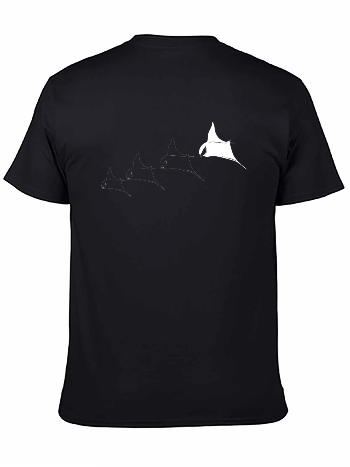 Manta Ray Graphic Tee - Cool Black T-Shirt