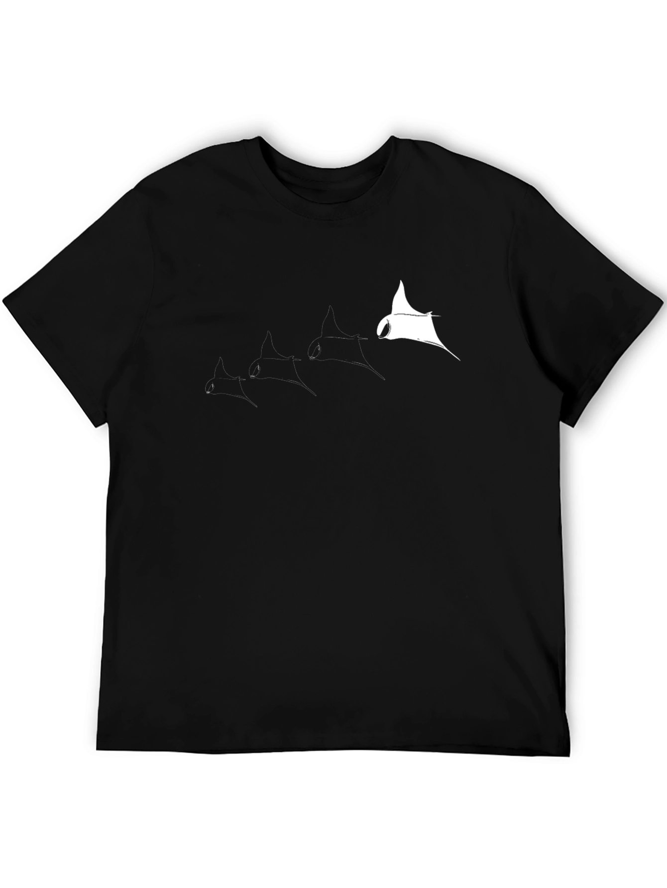 Manta Ray Graphic Tee - Cool Black T-Shirt