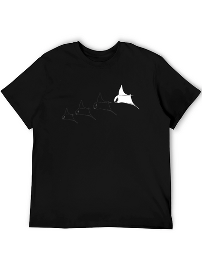 Manta Ray Graphic Tee - Cool Black T-Shirt