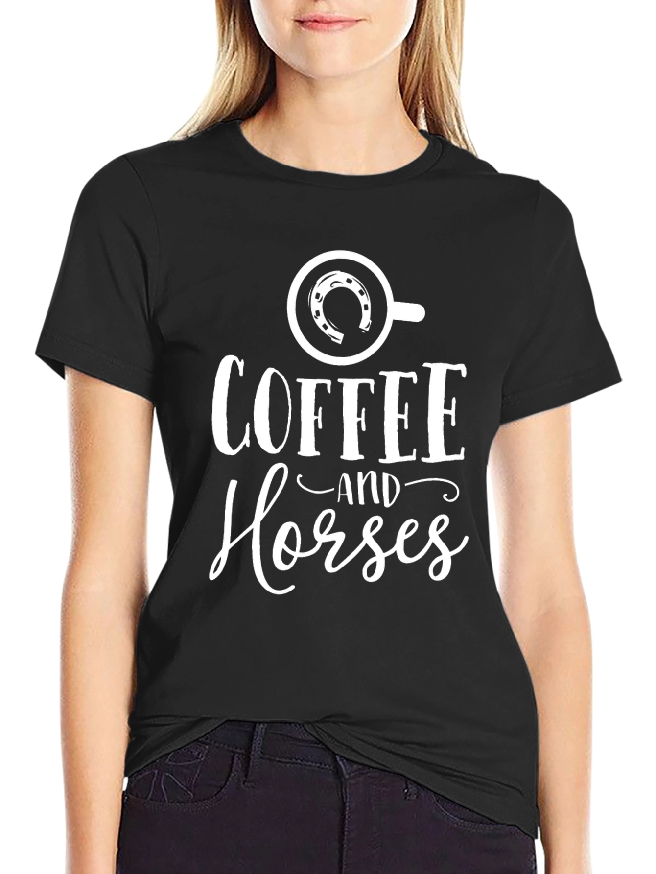 Coffee and Horses Graphic Tee