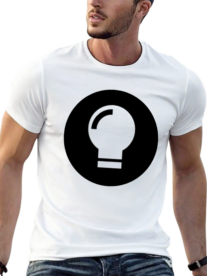 Minimalist Black Light Bulb Graphic Tee