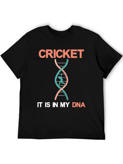 Cricket DNA T-Shirt - Black Cotton Tee
