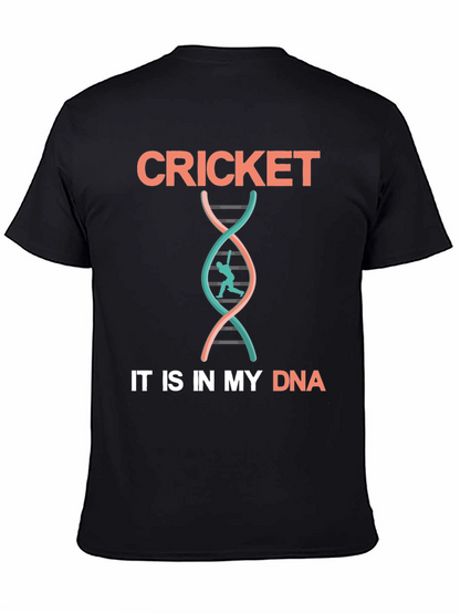 Cricket DNA T-Shirt - Black Cotton Tee