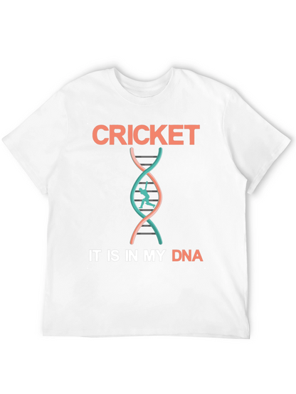 Cricket DNA T-Shirt - Black Cotton Tee
