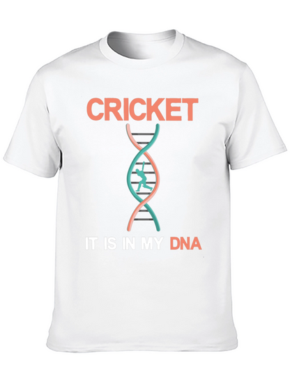Cricket DNA T-Shirt - Black Cotton Tee