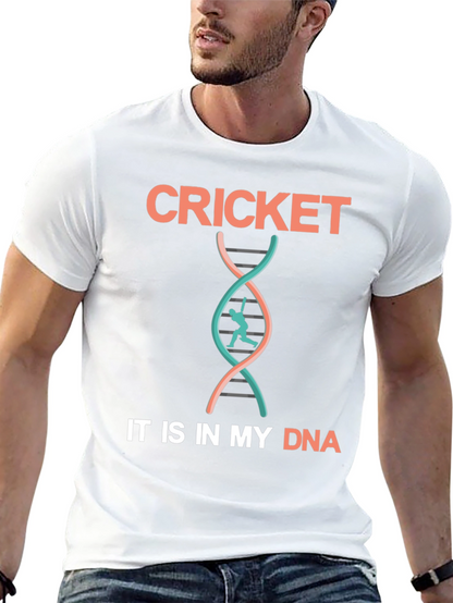 Cricket DNA T-Shirt - Black Cotton Tee