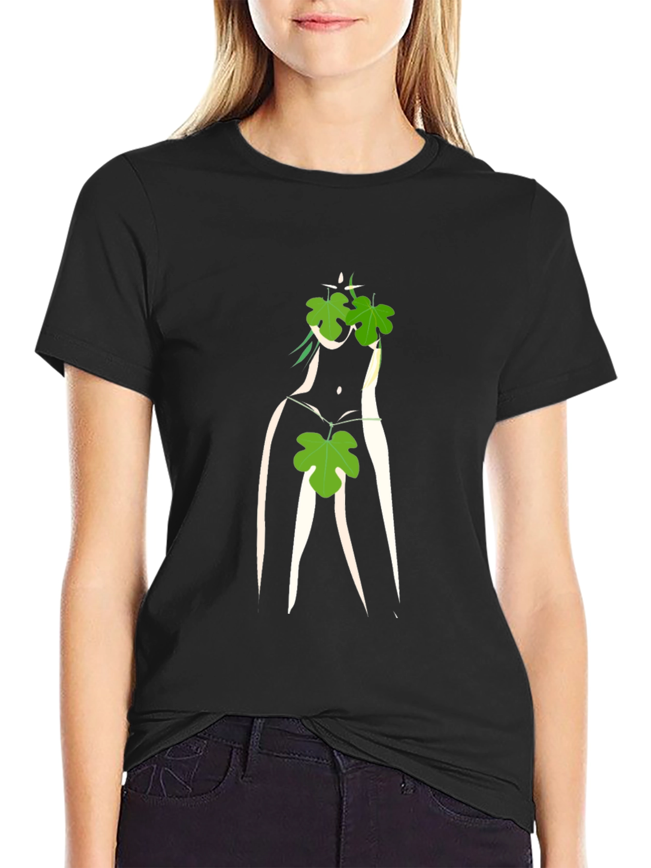 Fig Leaf Graphic Black T-Shirt