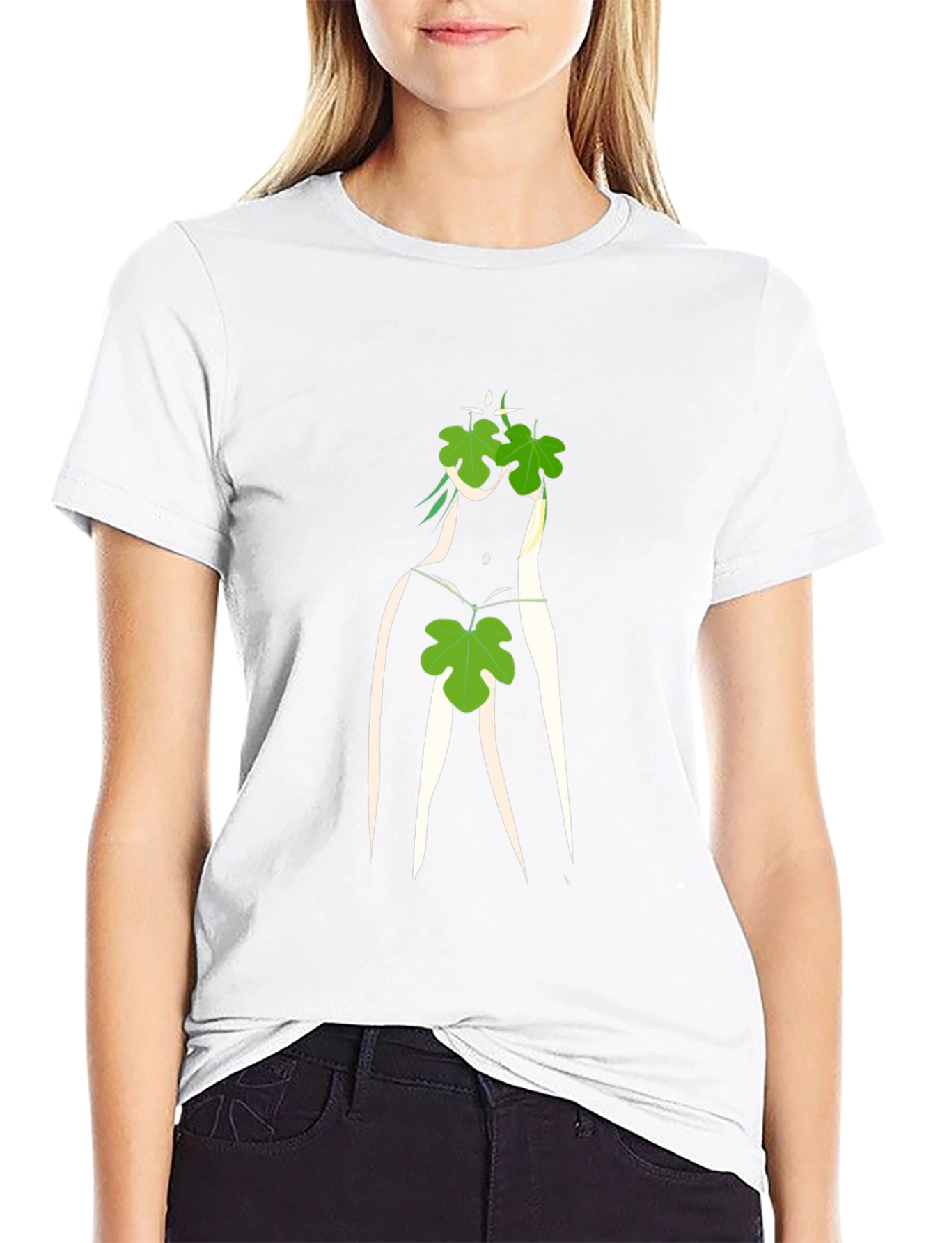 Fig Leaf Graphic Black T-Shirt