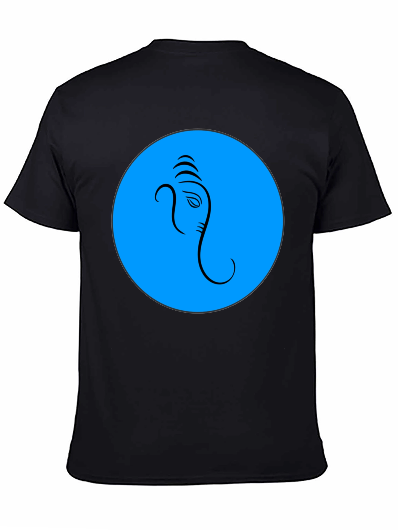 Ganesh Graphic T-Shirt - Blue Circle Design