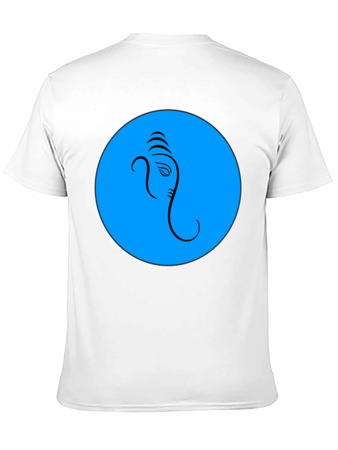 Ganesh Graphic T-Shirt - Blue Circle Design