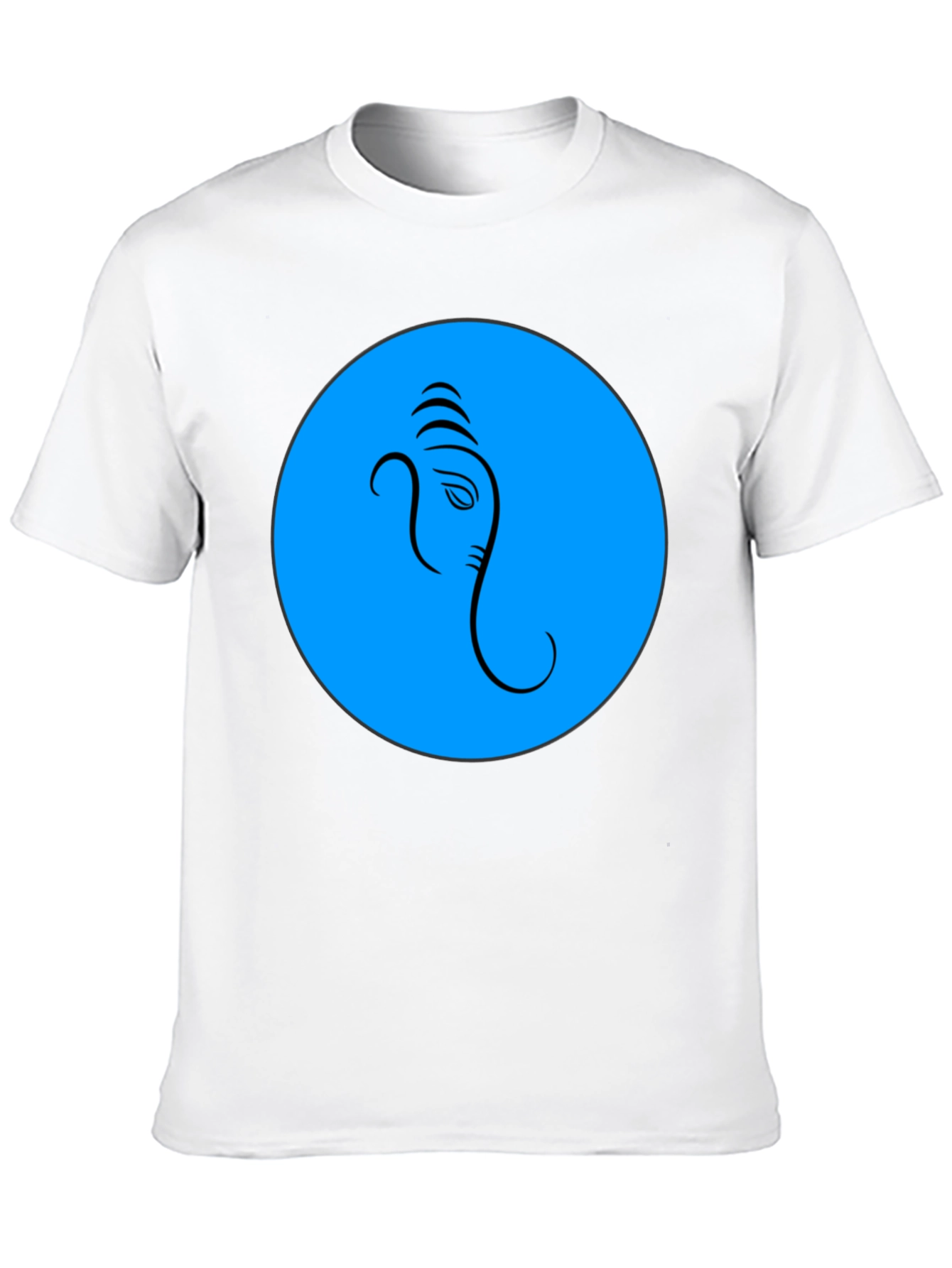 Ganesh Graphic T-Shirt - Blue Circle Design