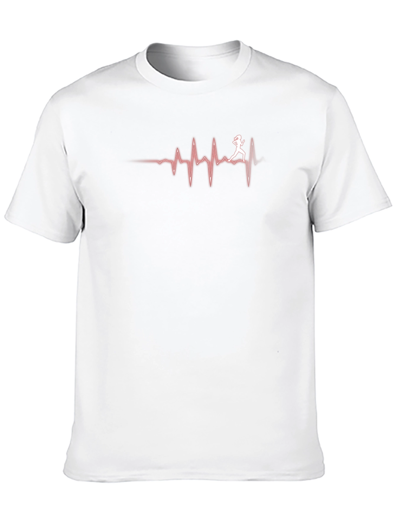 Runner Heartbeat Graphic Tee - Black Cotton T-Shirt