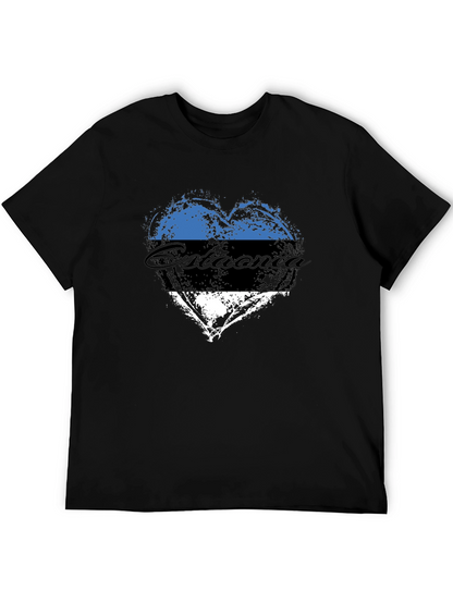 Estonia Flag Heart T-Shirt