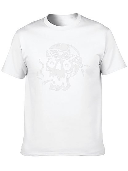 Skull Bandana Graphic Tee - Black