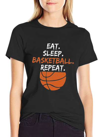 Eat Sleep Basketball Repeat Black T-Shirt