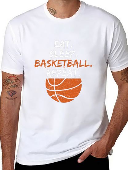 Eat Sleep Basketball Repeat Black T-Shirt