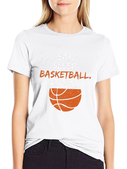 Eat Sleep Basketball Repeat Black T-Shirt