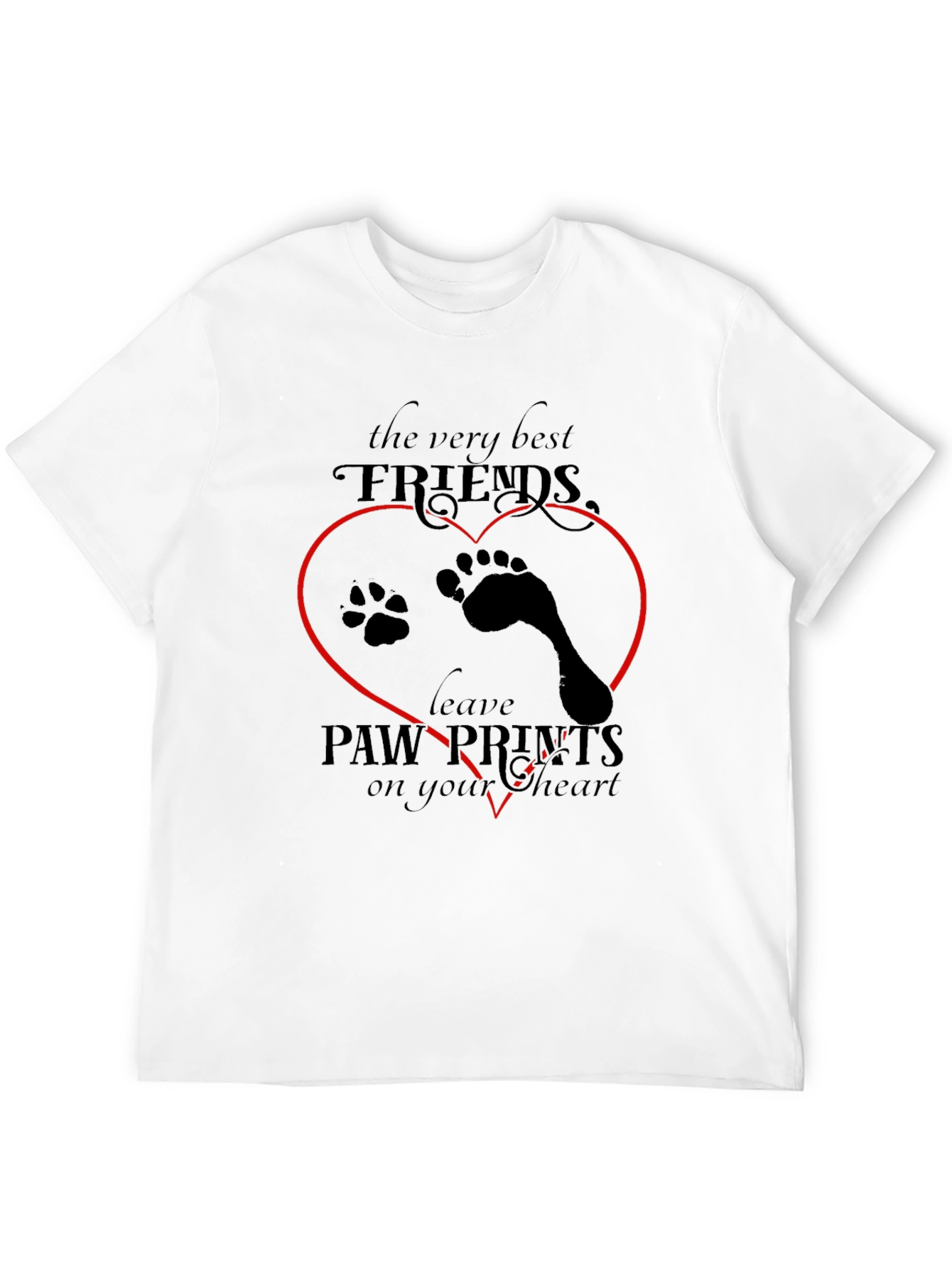 Paw Prints Heart T-Shirt
