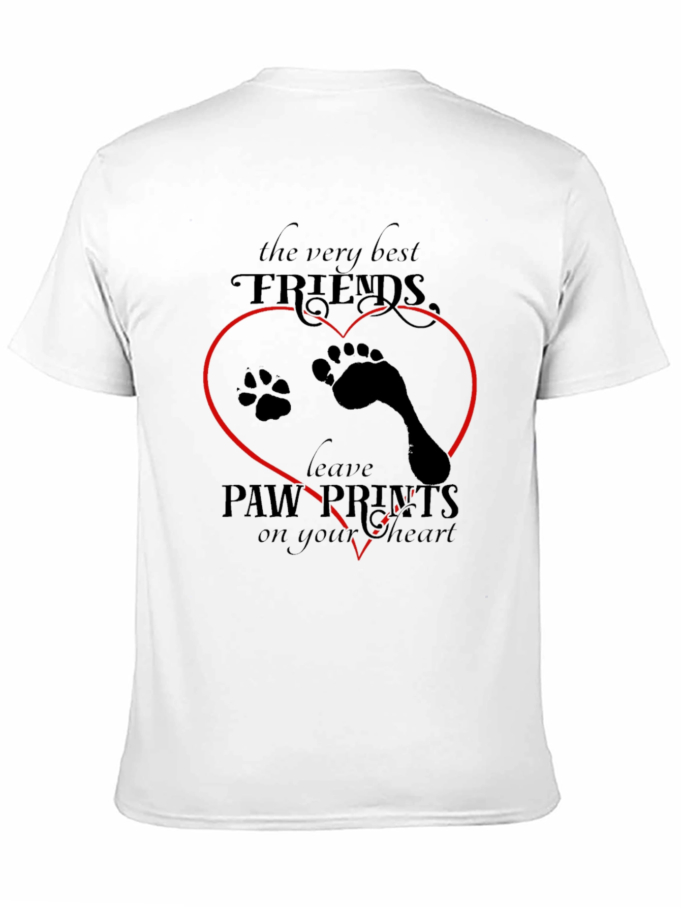 Paw Prints Heart T-Shirt
