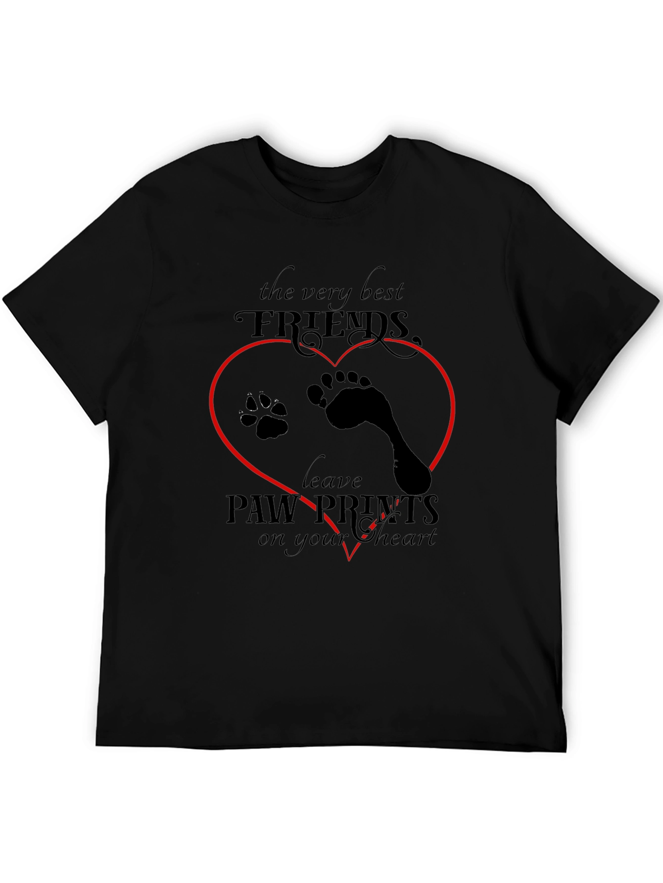 Paw Prints Heart T-Shirt
