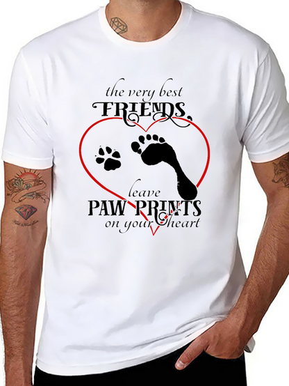 Paw Prints Heart T-Shirt