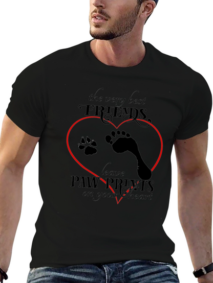 Paw Prints Heart T-Shirt