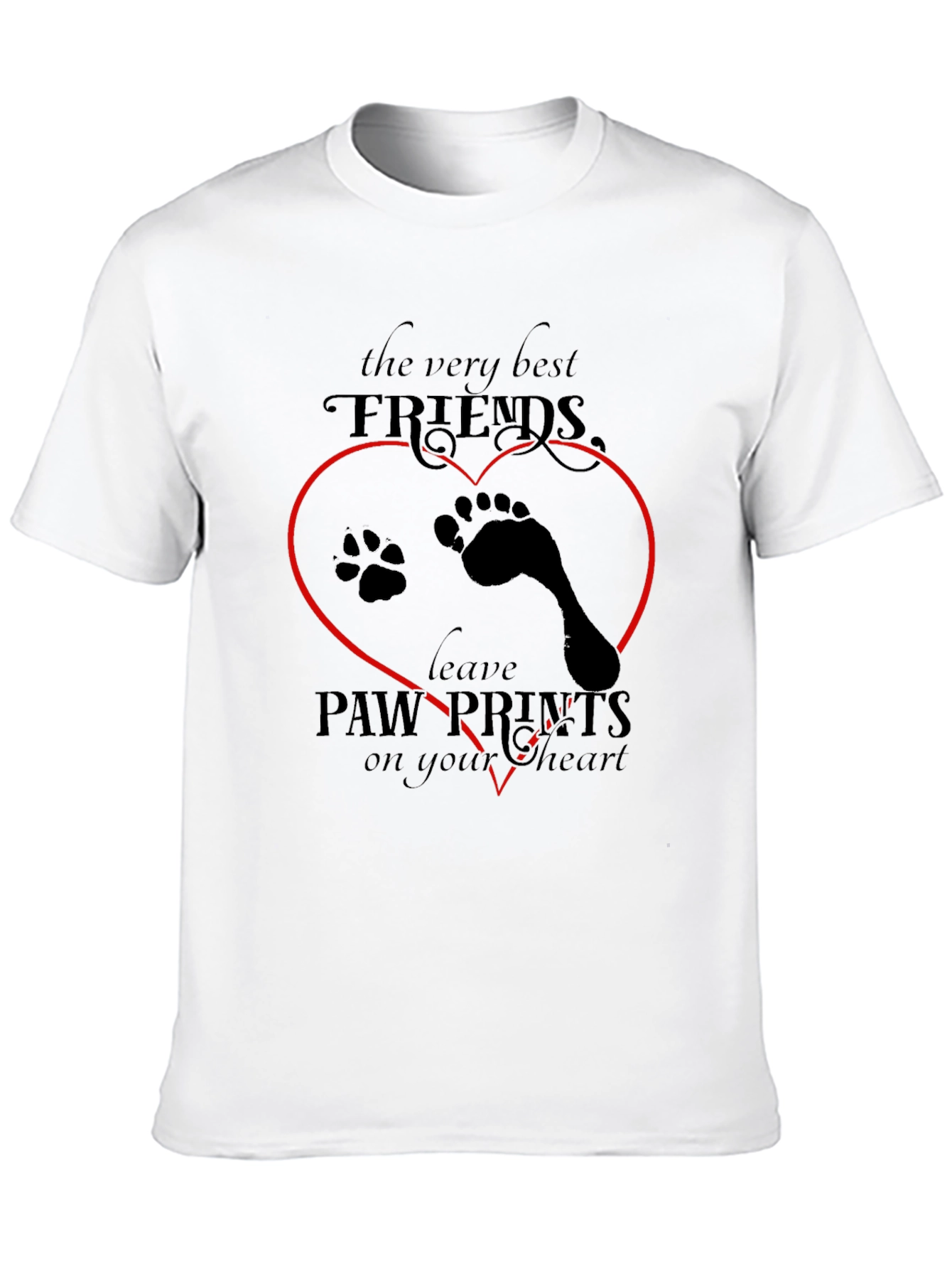 Paw Prints Heart T-Shirt