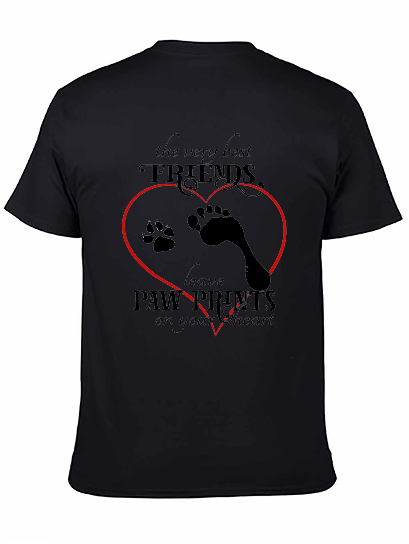 Paw Prints Heart T-Shirt