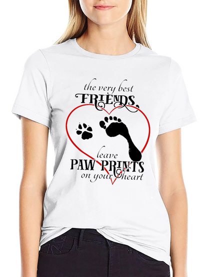 Paw Prints Heart T-Shirt