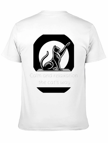 Sleek Black Cat Silhouette Graphic Tee