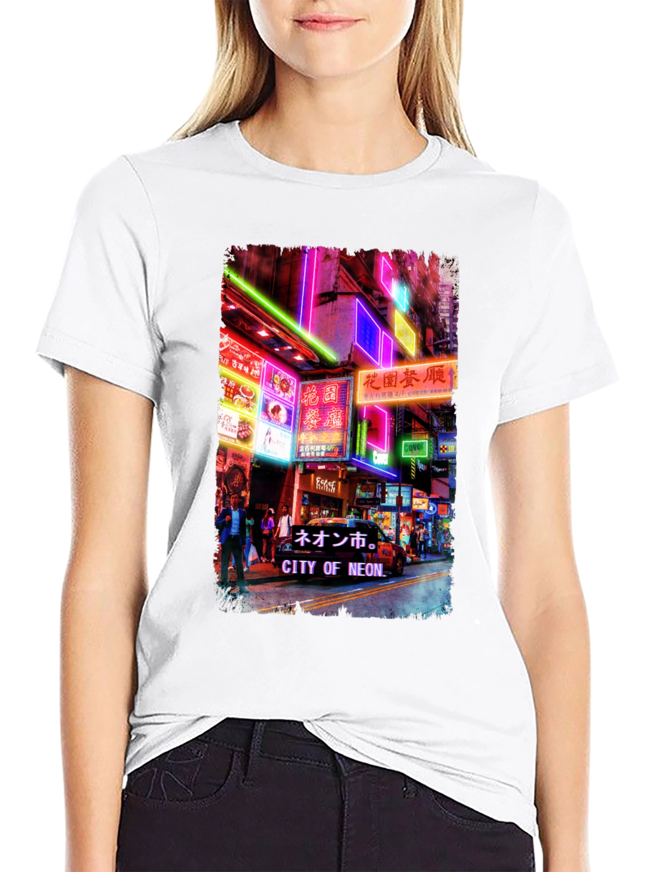Neon City Graphic Tee - Black T-Shirt