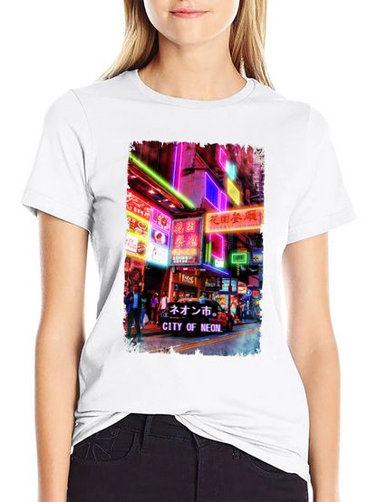 Neon City Graphic Tee - Black T-Shirt