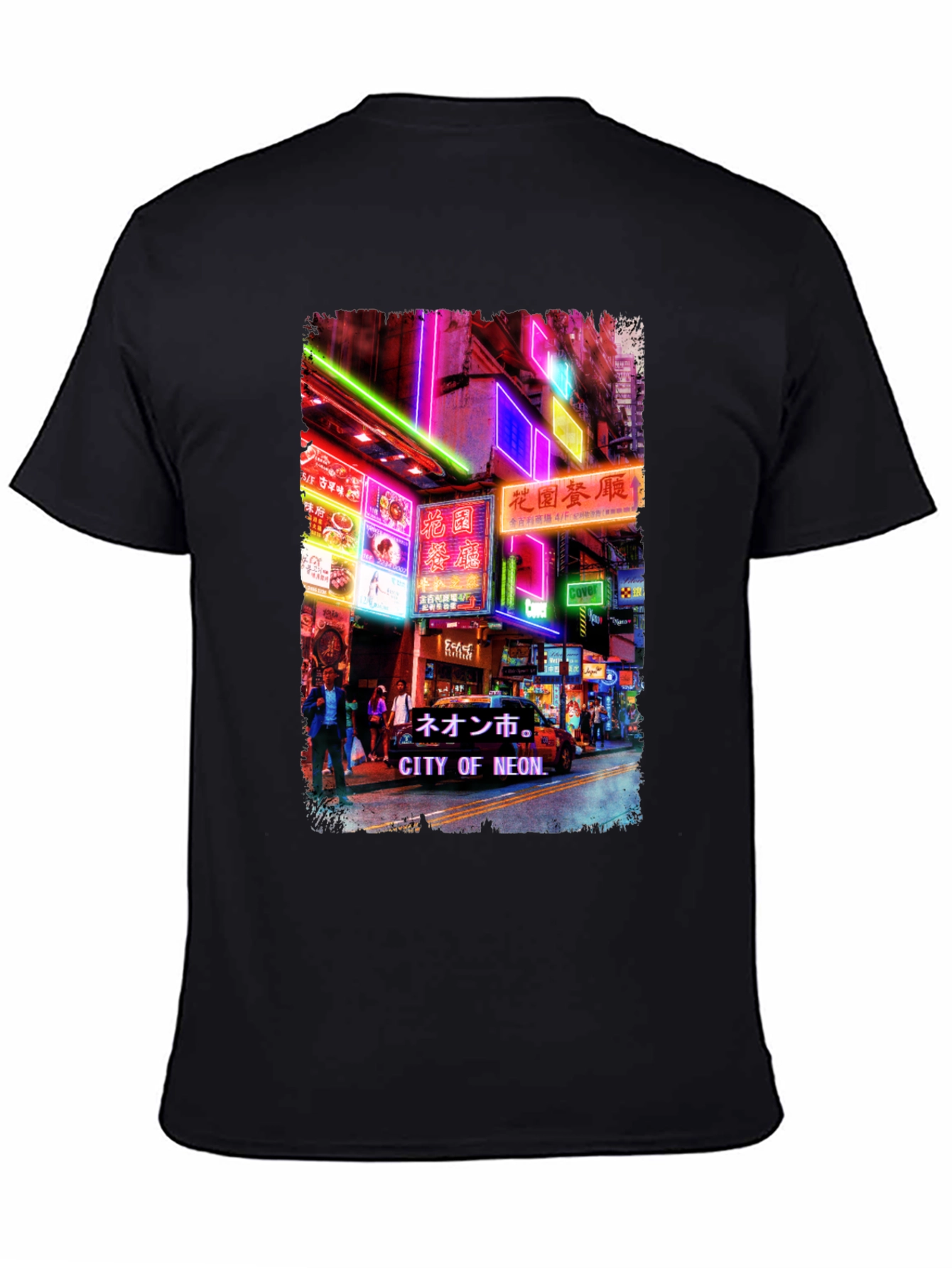 Neon City Graphic Tee - Black T-Shirt