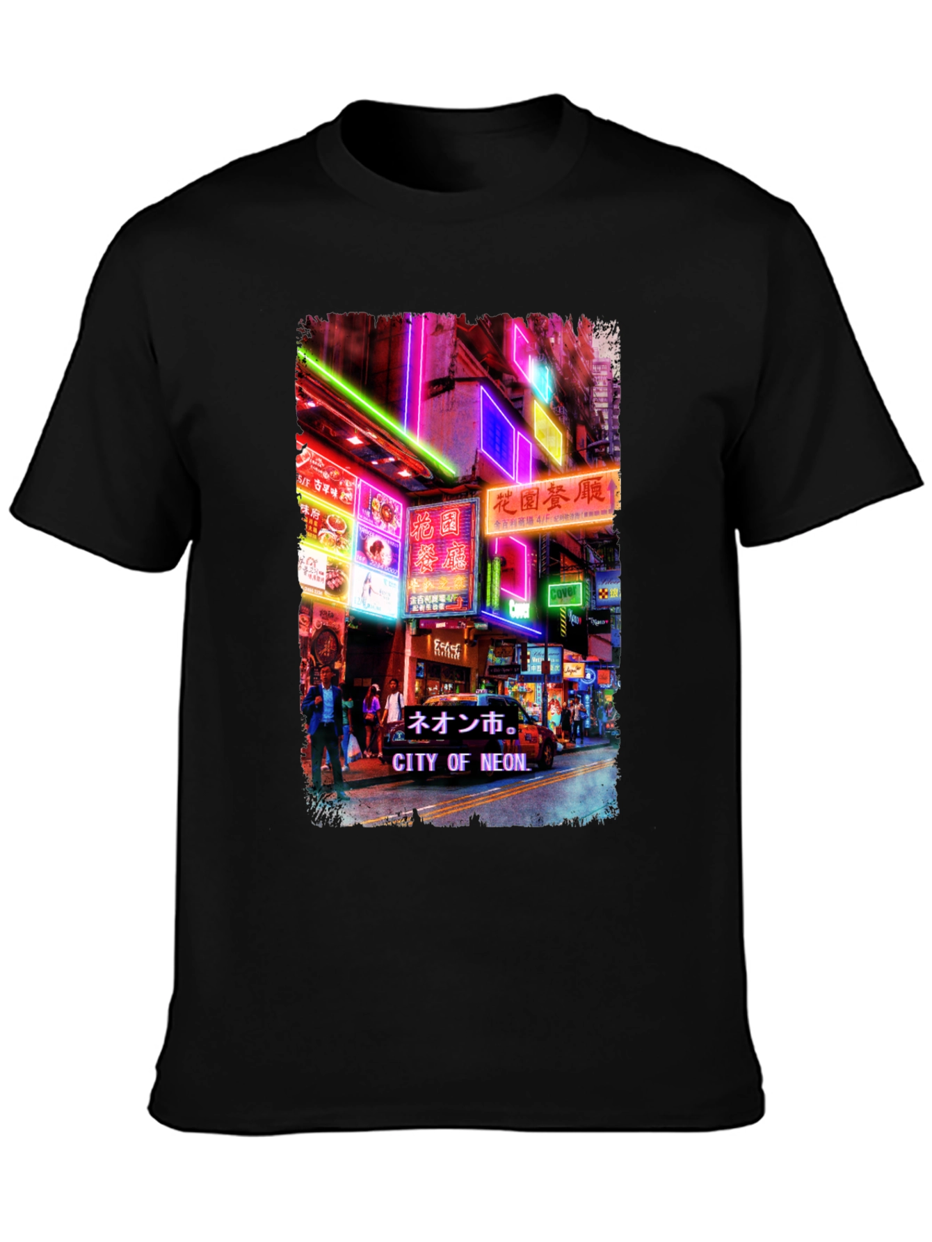 Neon City Graphic Tee - Black T-Shirt