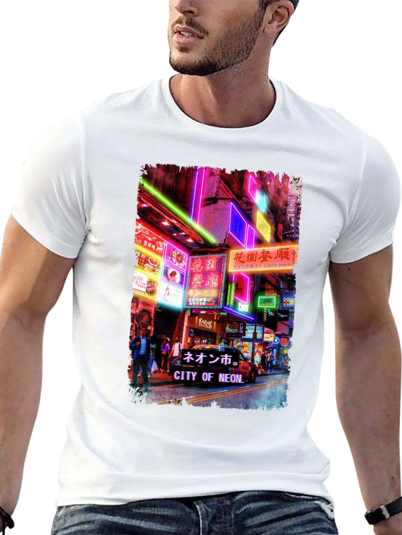 Neon City Graphic Tee - Black T-Shirt