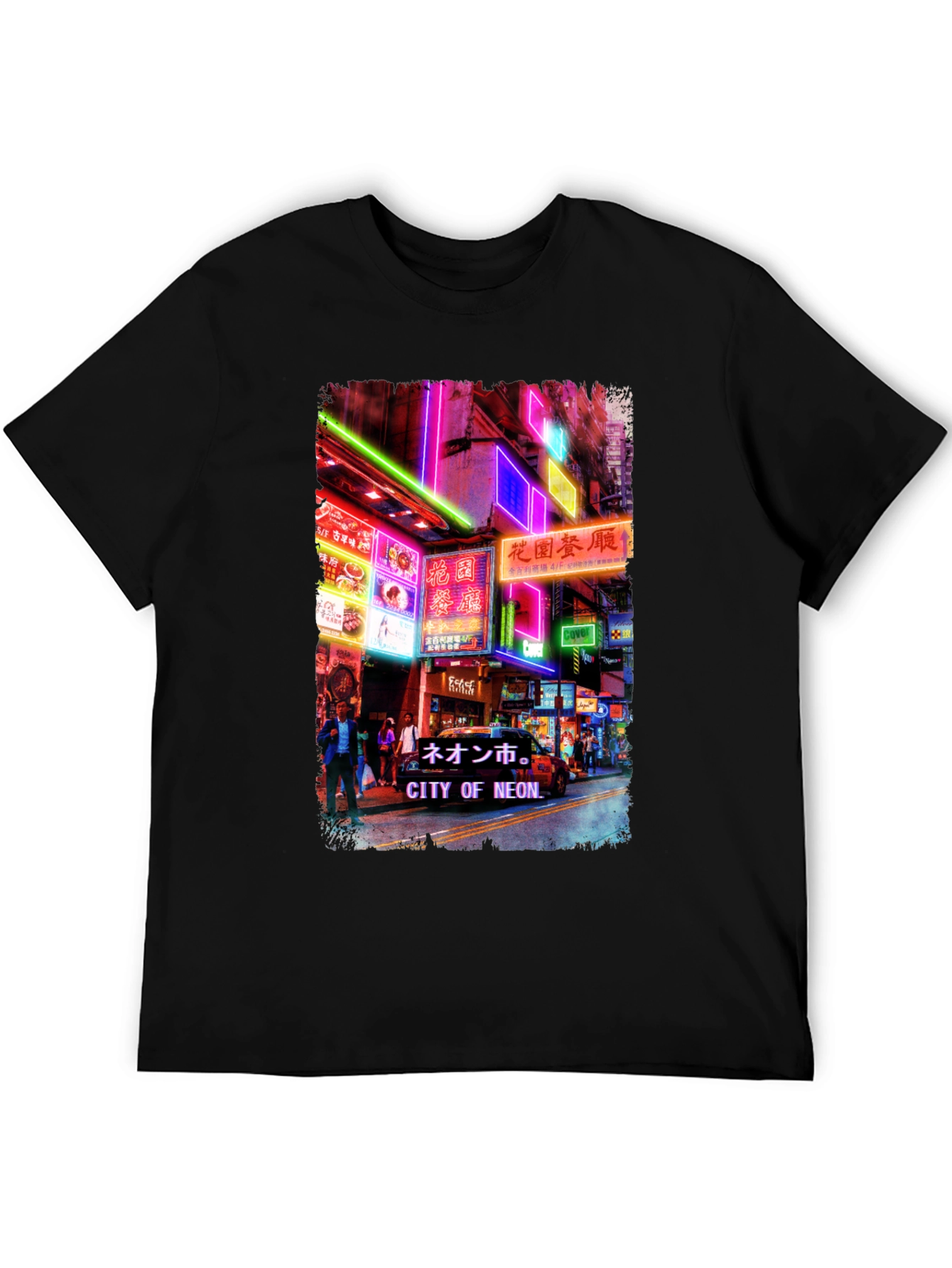 Neon City Graphic Tee - Black T-Shirt