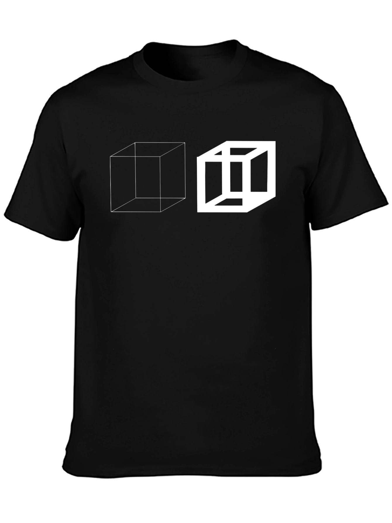 Optical Illusion Cube Graphic Tee