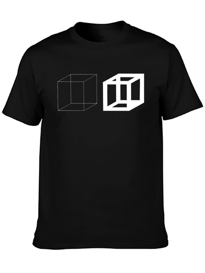 Optical Illusion Cube Graphic Tee